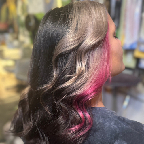 Vivid color with a pink accent by Pixie Loc Wizard