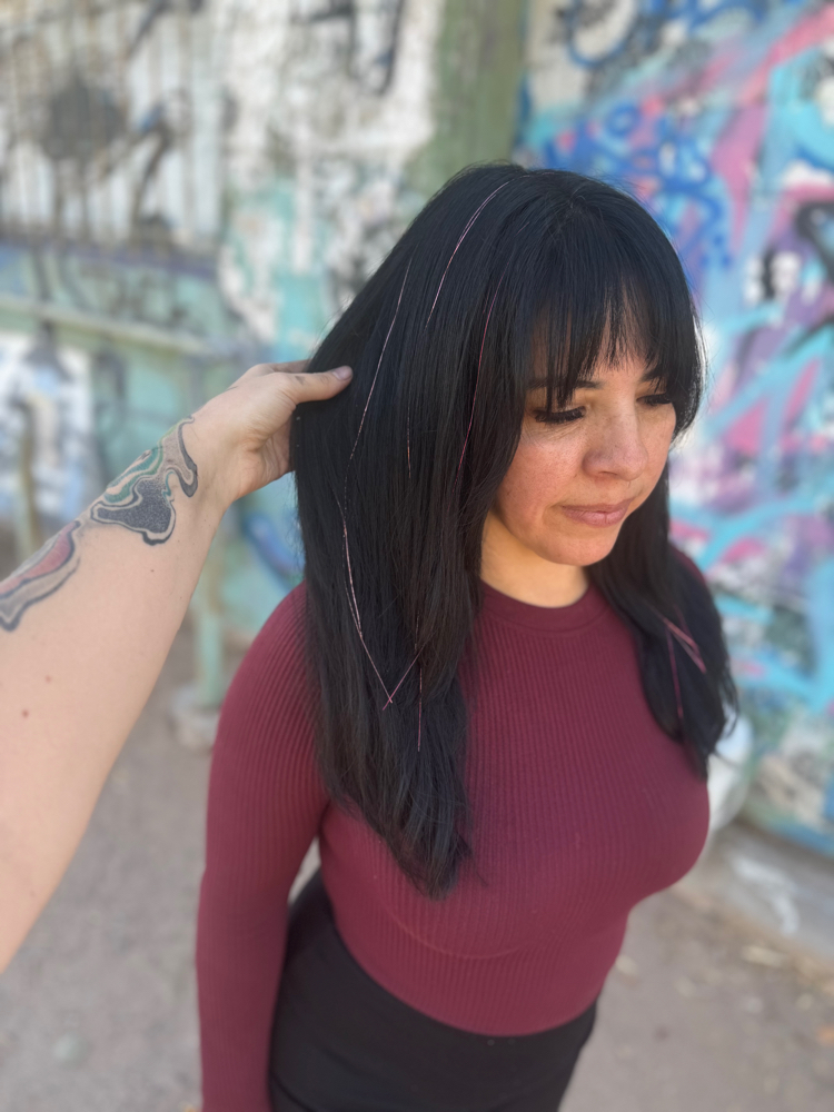 Beaded weft extensions service image from Pixie Loc Wizard